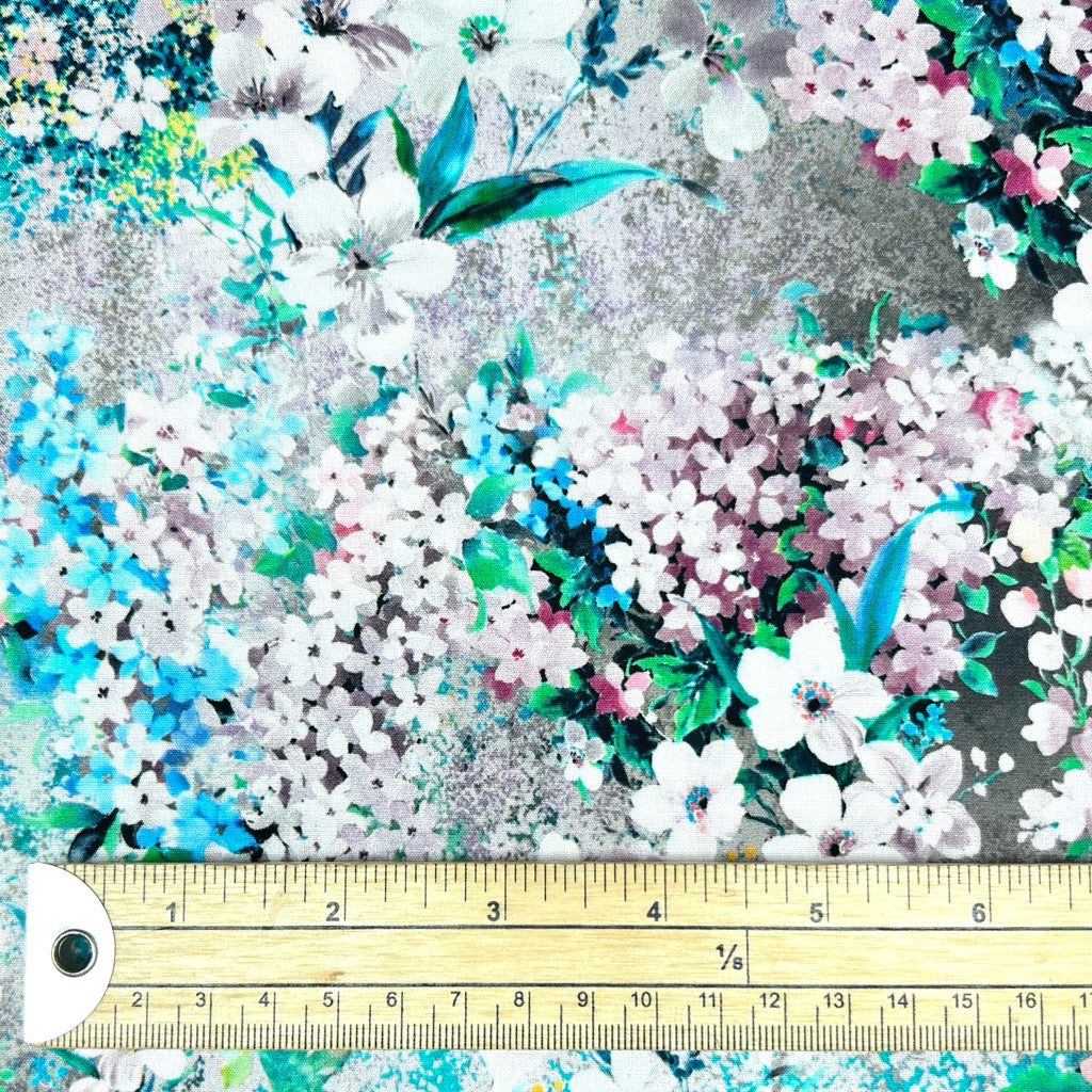 Blooming Meadow Viscose Poplin Fabric