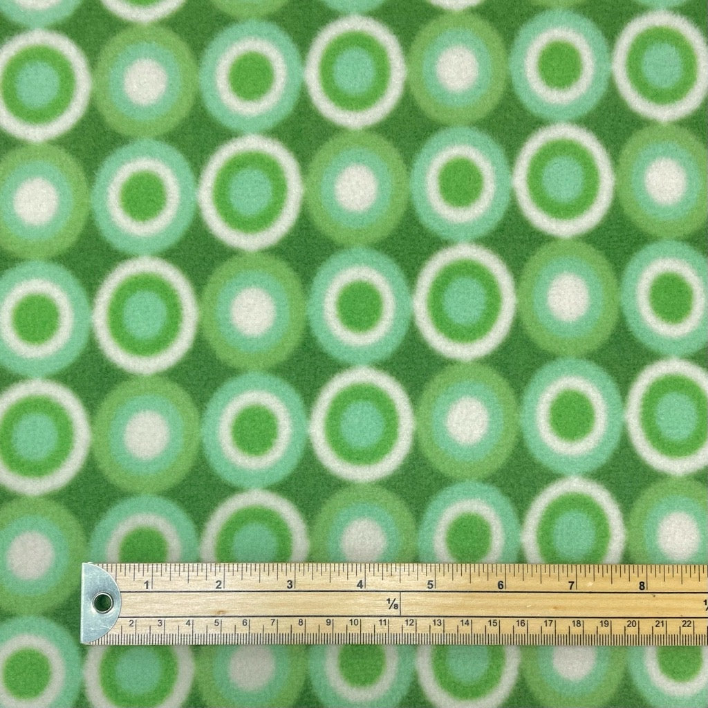 Green Symmetrical Anti Pill Polar Fleece Fabric