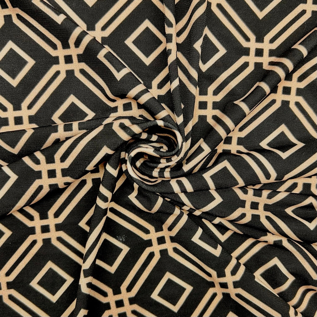 Diamond Grid Jersey Fabric