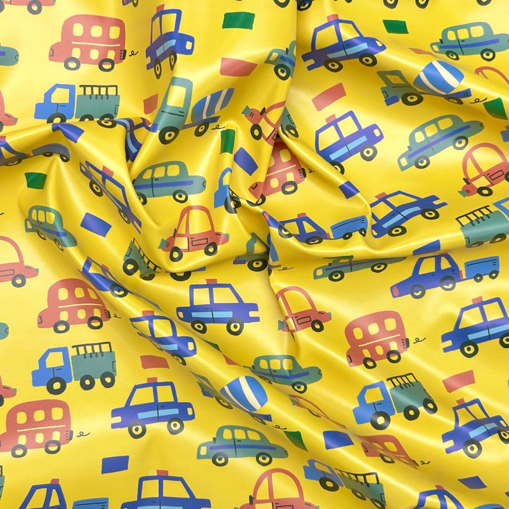Cars and Trucks Raincoat Fabric