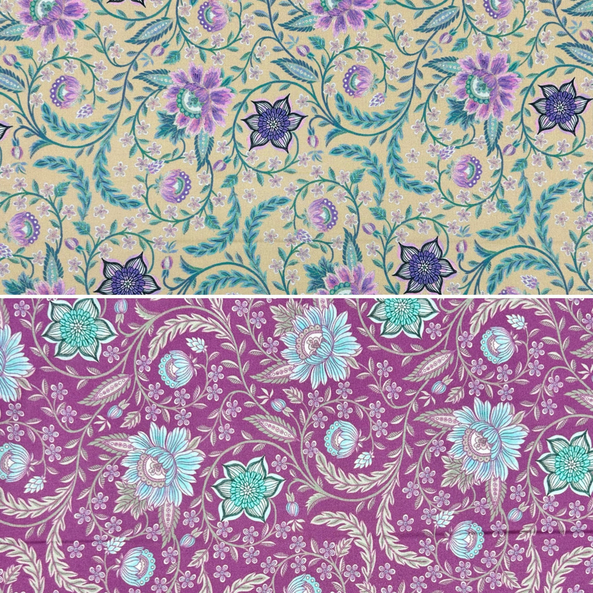 Decorative Vine Cotton Lawn Fabric