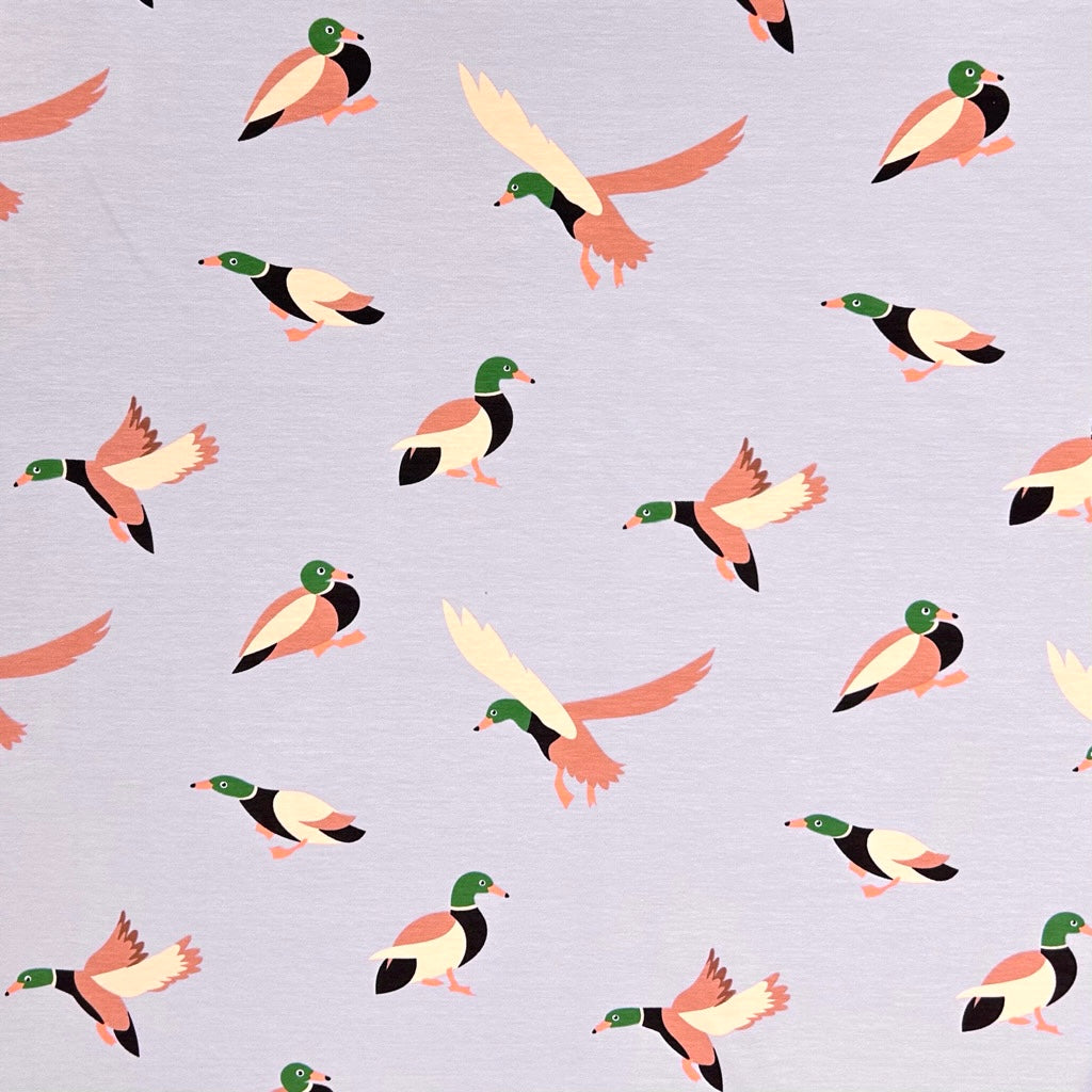 Flying Mallards French Terry Fabric