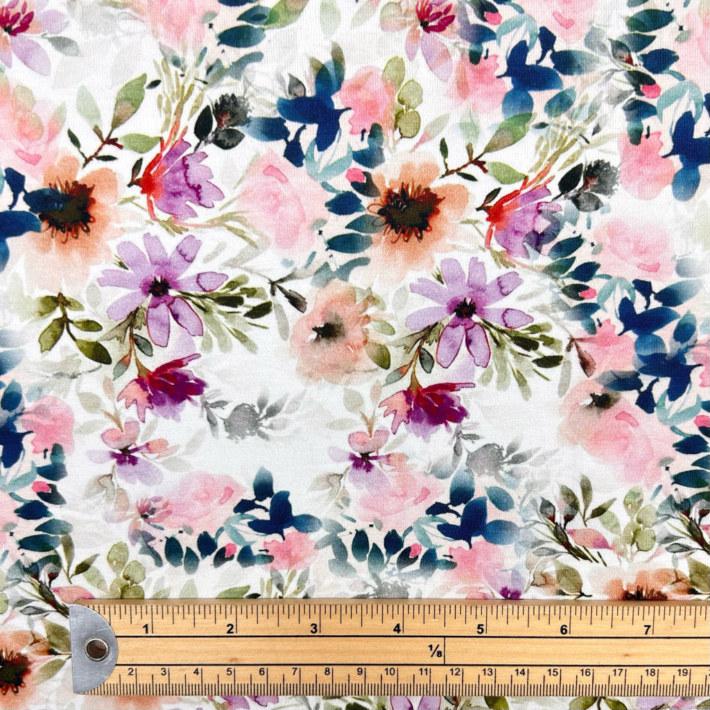 Blossom Cascade Cotton Jersey Fabric