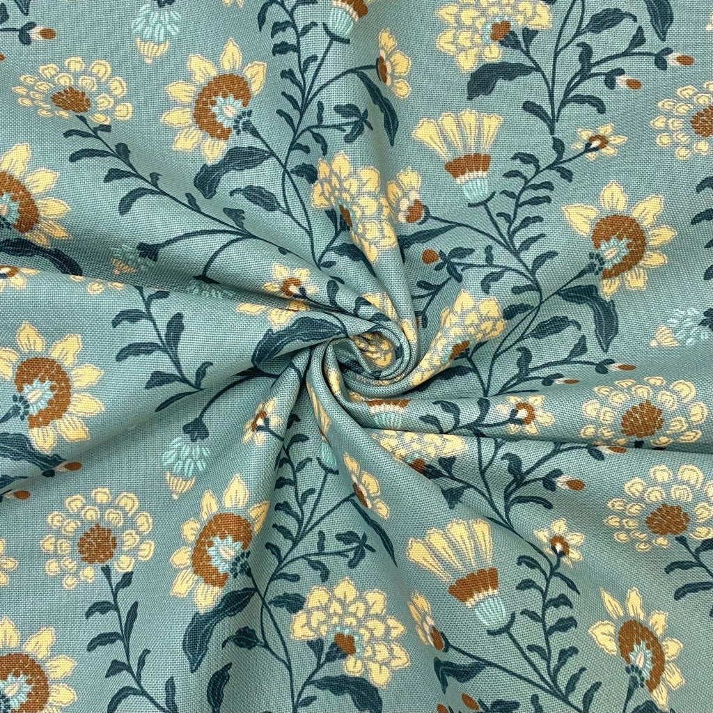 Elegant Floral Scenery Cotton Canvas Fabric – Pound Fabrics