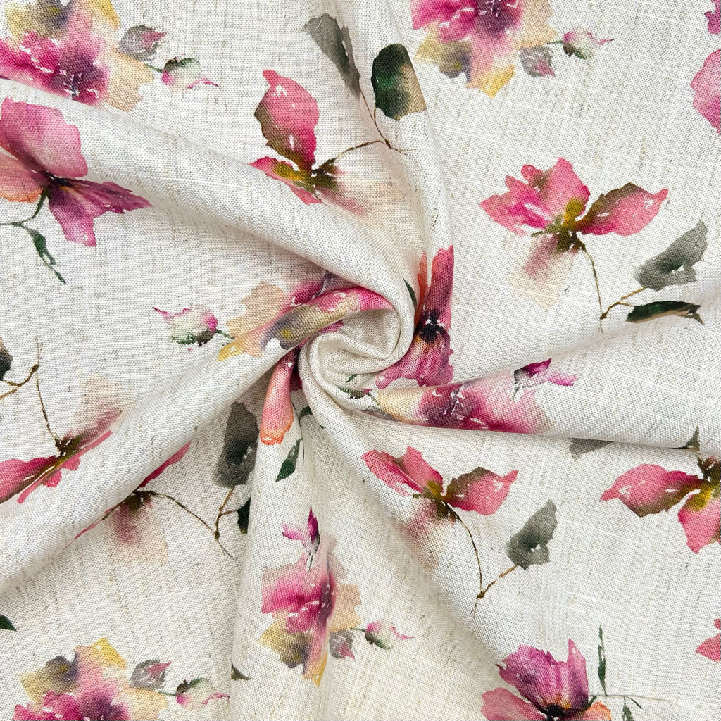 Botanical Sprigs Linen Viscose Fabric