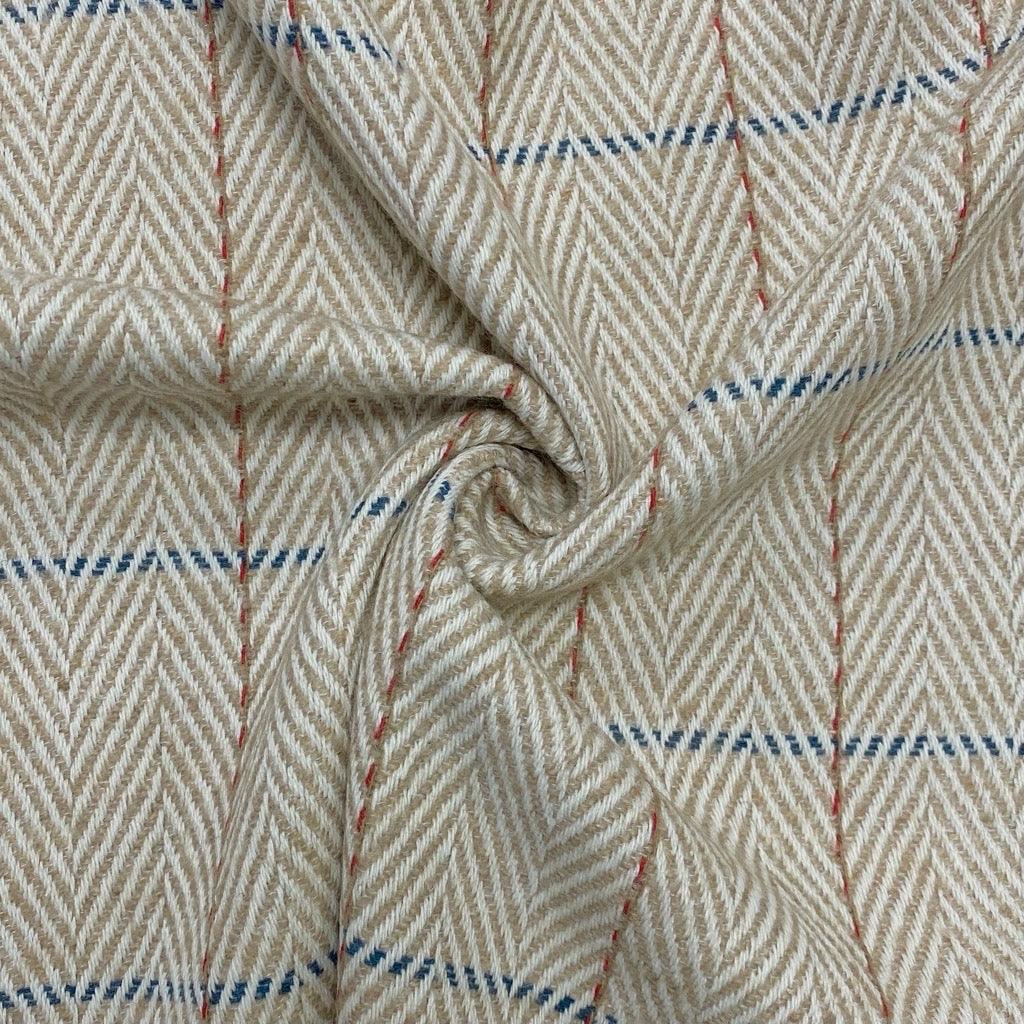 Abstract Lines Wool Blend Fabric - 2 metres for £9.95 #8 - Pound Fabrics