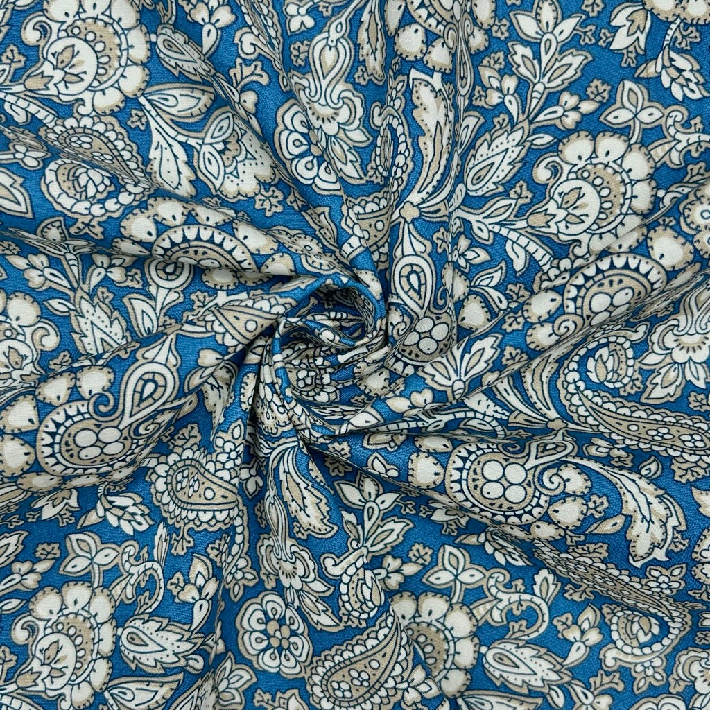 Paisley Botanicals Rose & Hubble Cotton Poplin Fabric