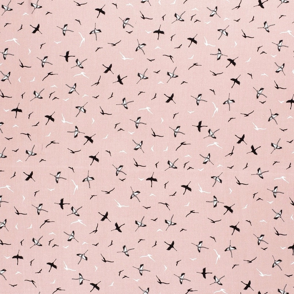 Birds Dreams Bamboo Poplin Fabric