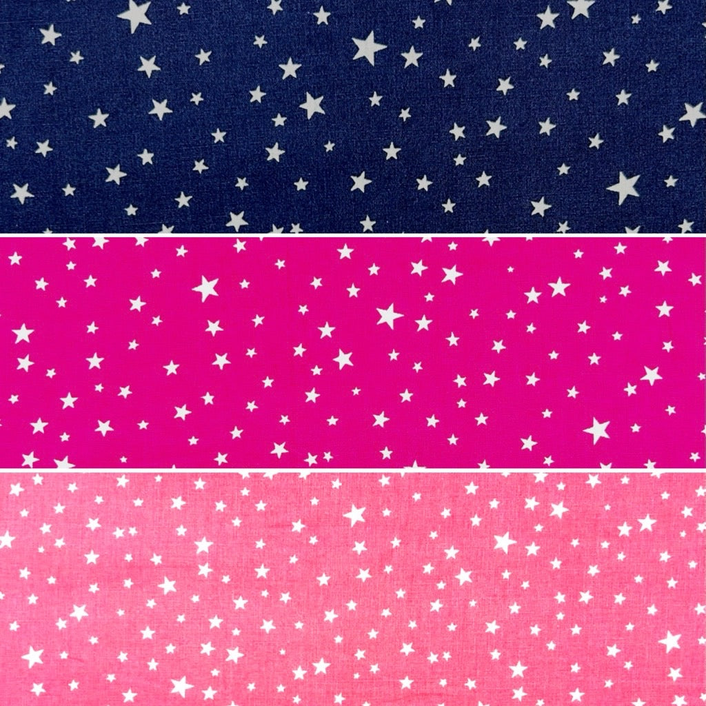 Midnight Stars Cotton Poplin Fabric
