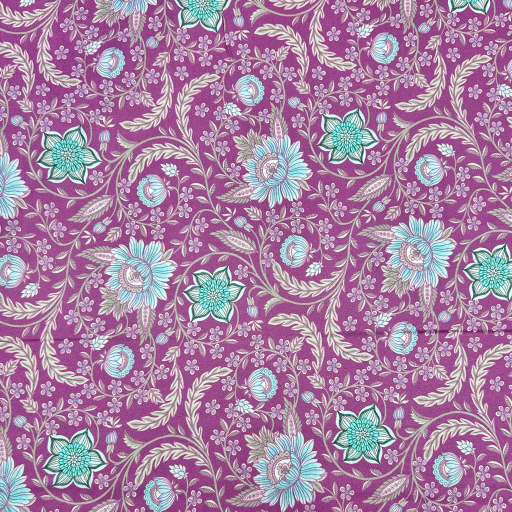 Decorative Vine Cotton Lawn Fabric
