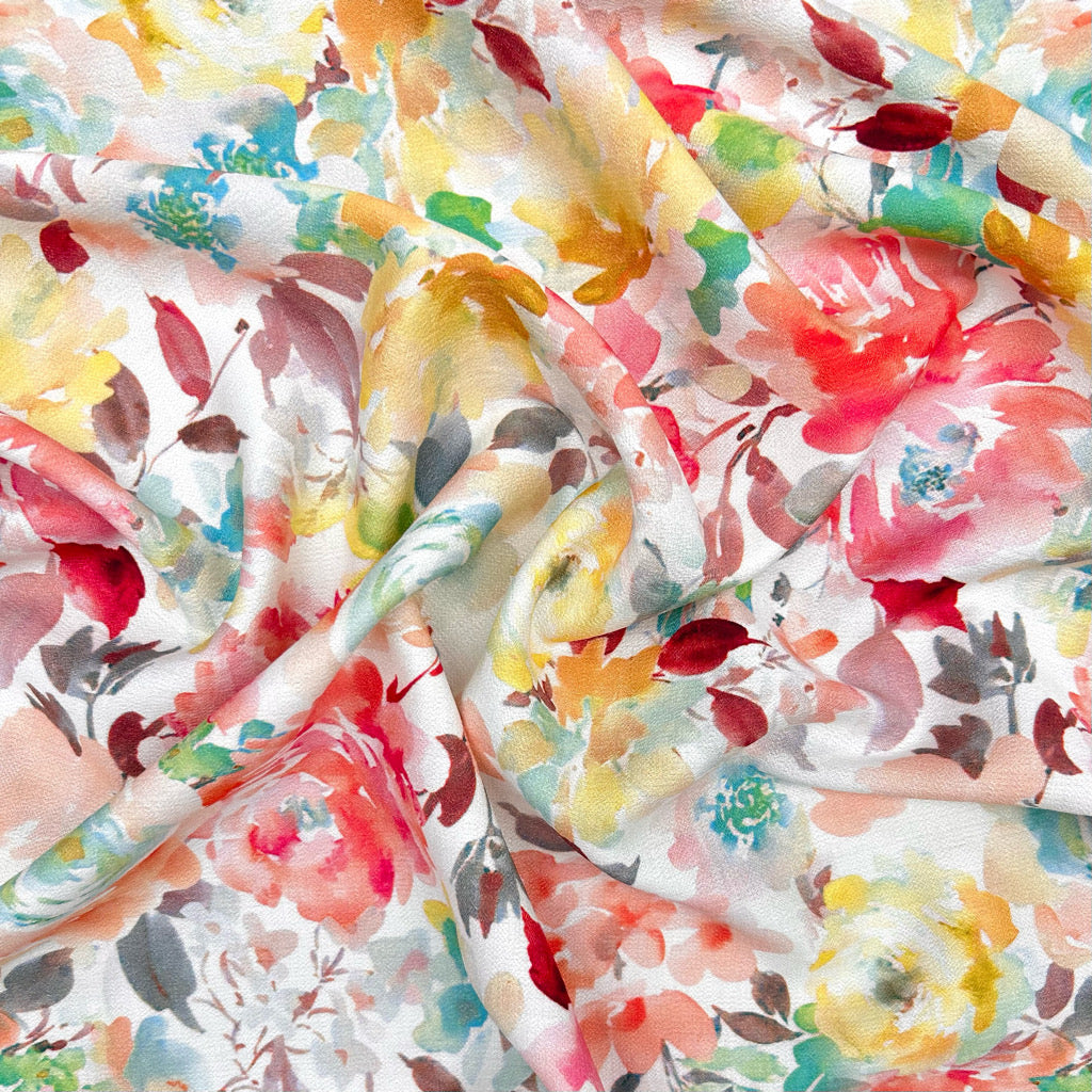 Chromatic Flora Viscose Nylon Fabric
