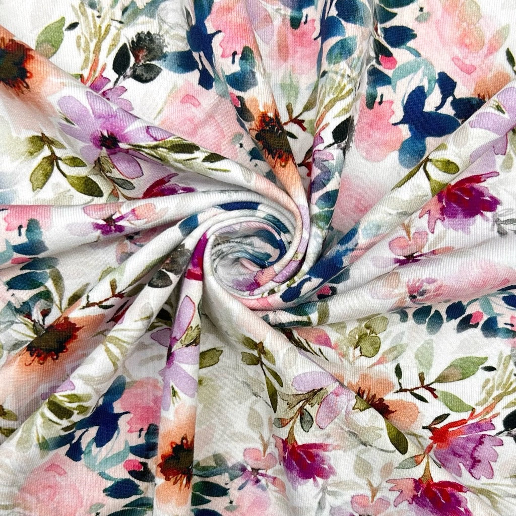 Blossom Cascade Cotton Jersey Fabric
