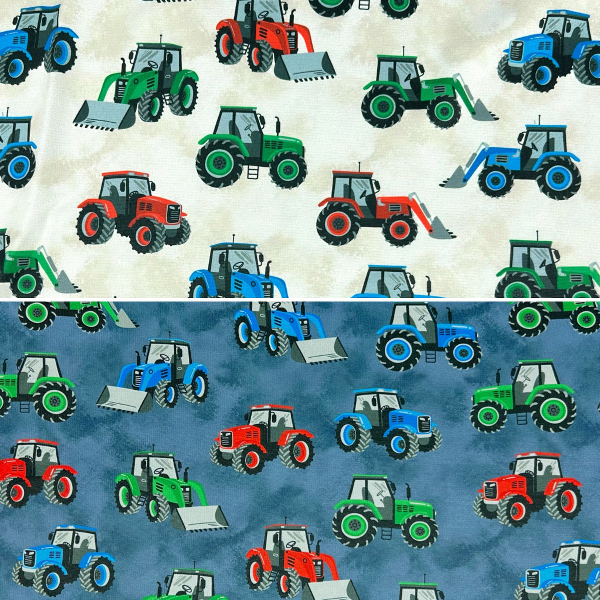 Tractor Town Sweatshirt Fabric