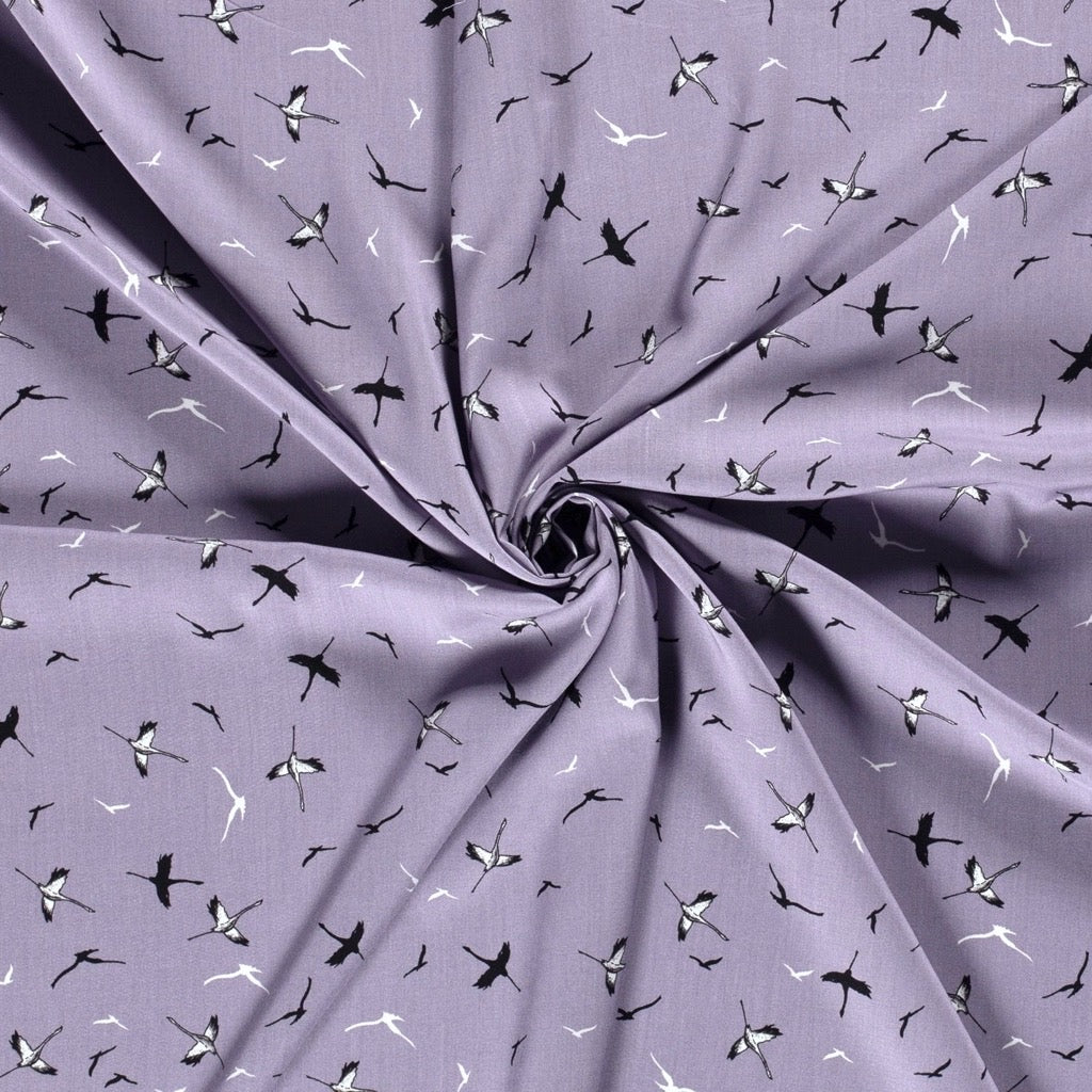 Birds Dreams Bamboo Poplin Fabric