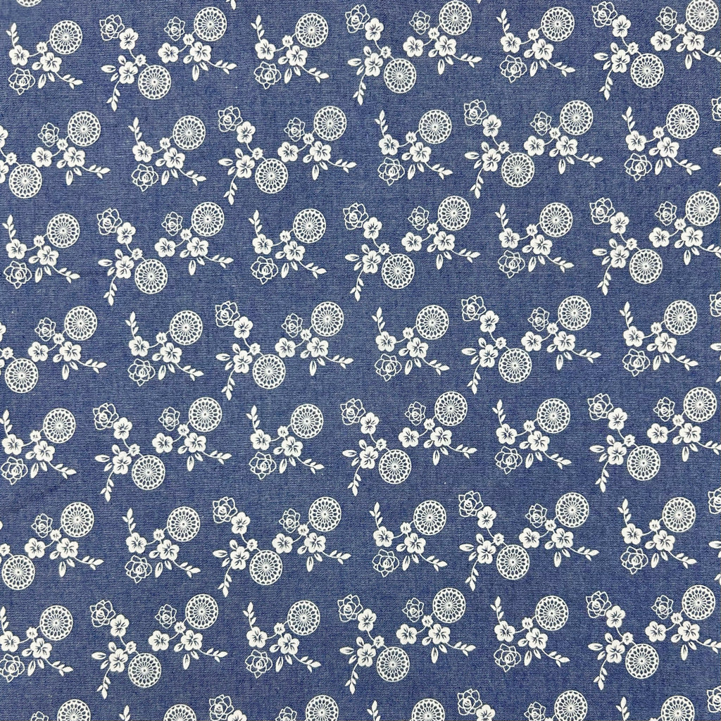 Petite Meadow Chambray Denim Fabric