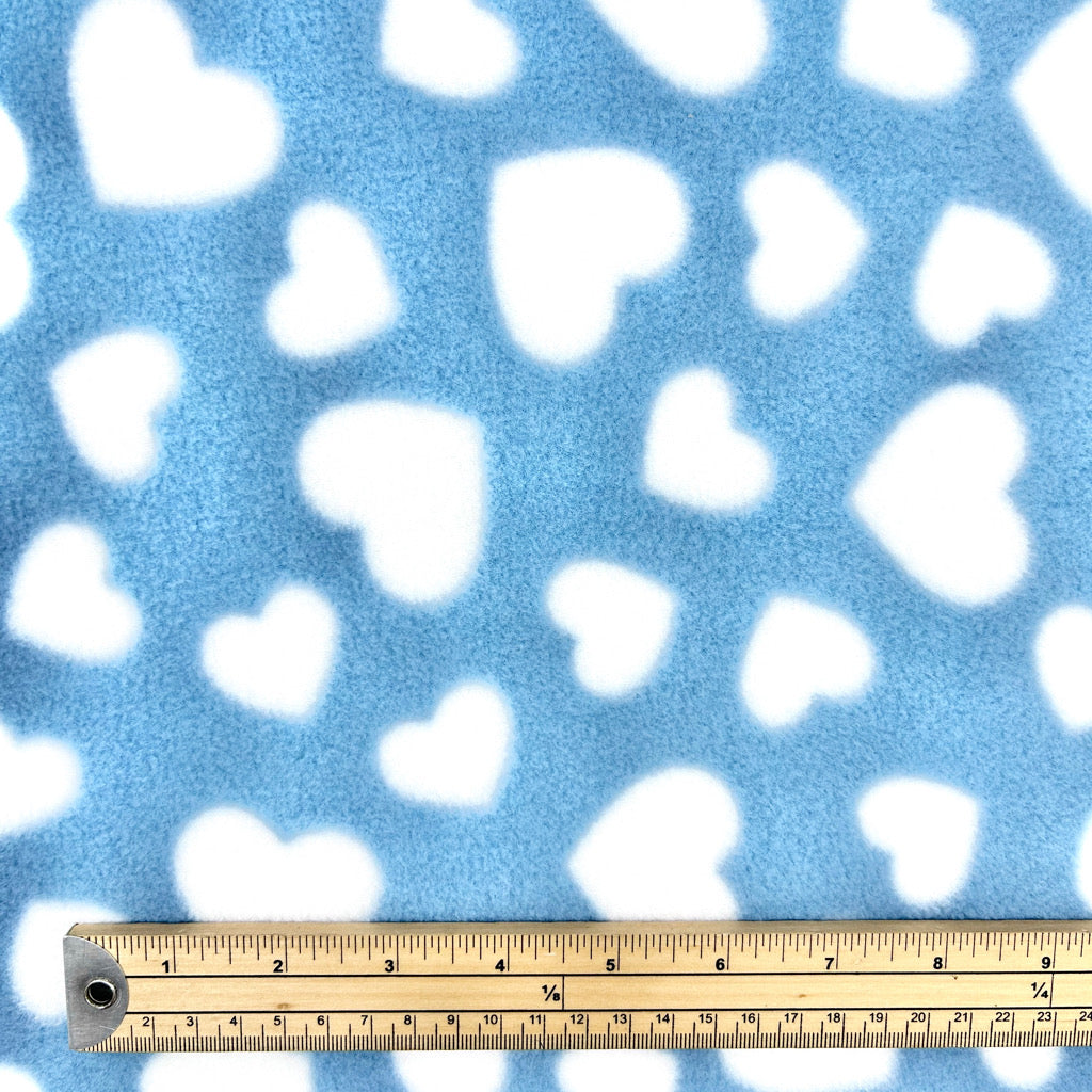 All Over Hearts Anti Pill Polar Fleece Fabric
