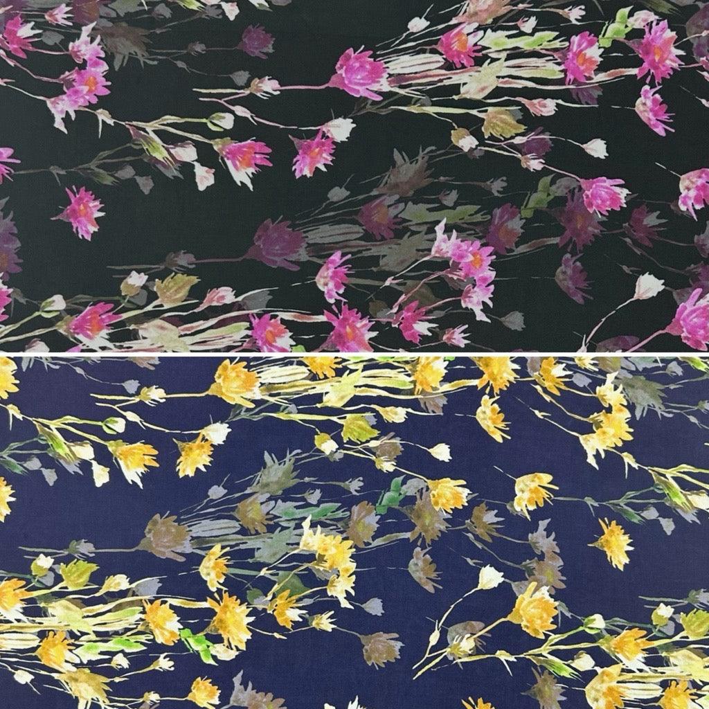 All Over Bouquets Viscose Lawn Fabric - Pound Fabrics