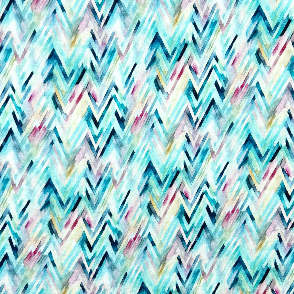 Vibrant Zigzags Double Gauze Fabric