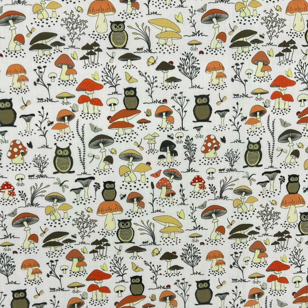 Owl Antics Polycotton Fabric