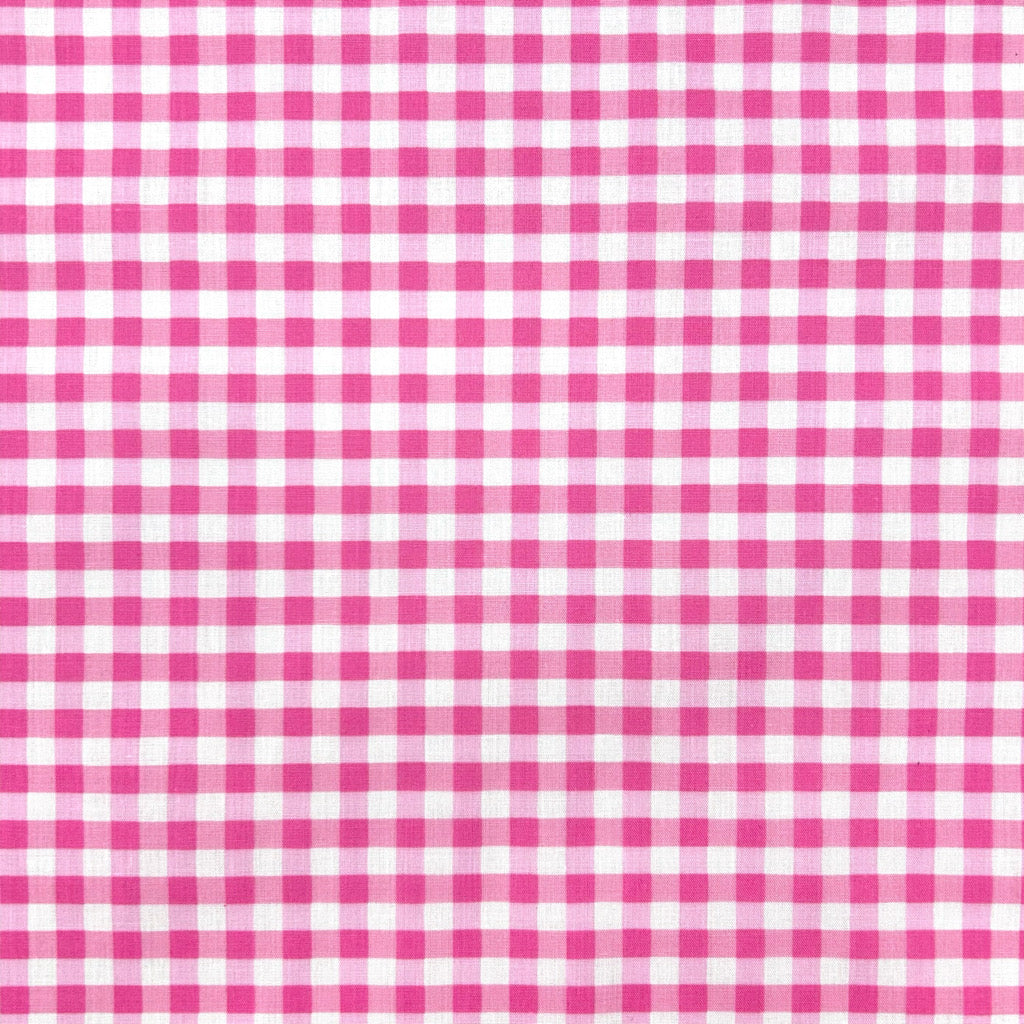 Gingham Print Polycotton Fabric