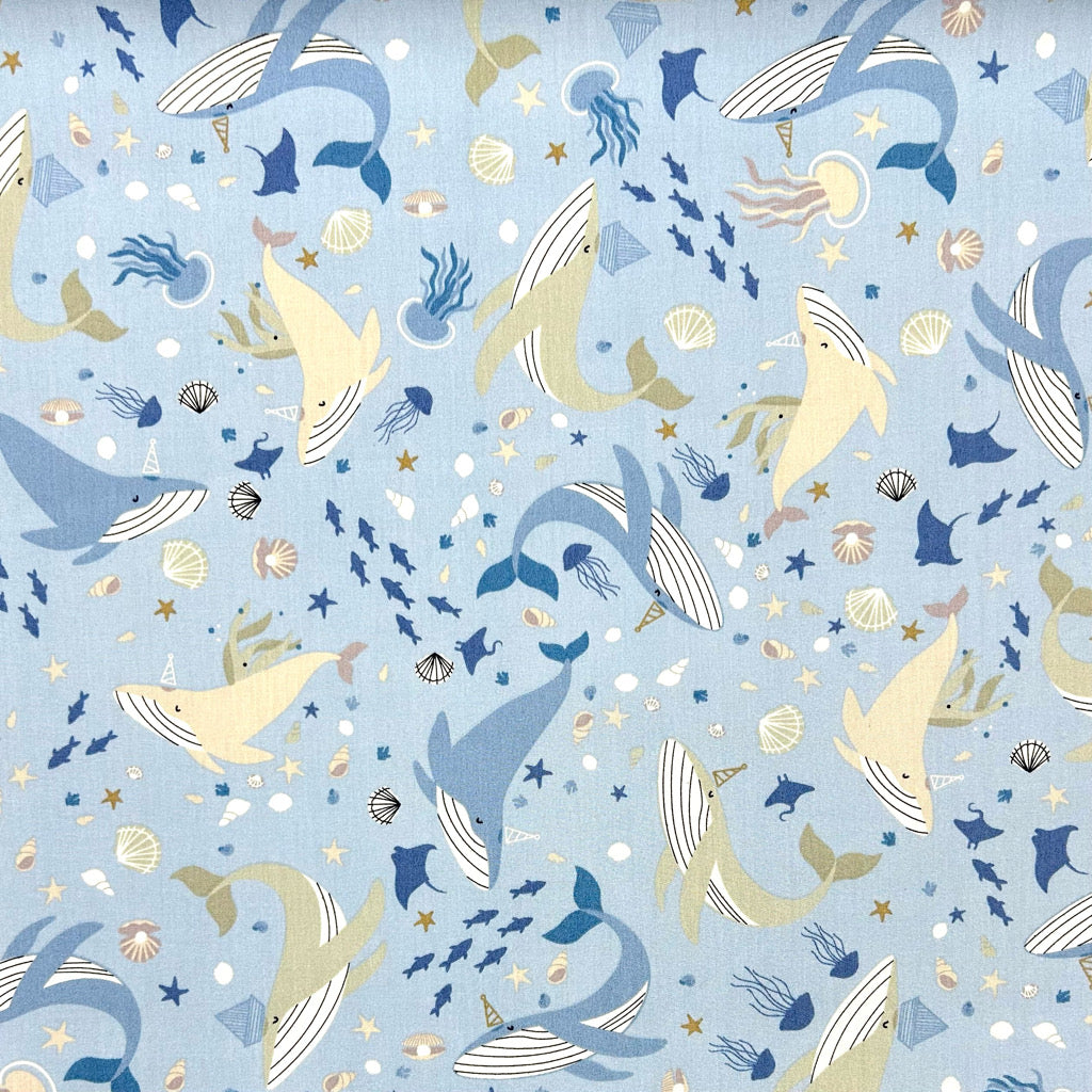 Seaside Charm Cotton Poplin Fabric