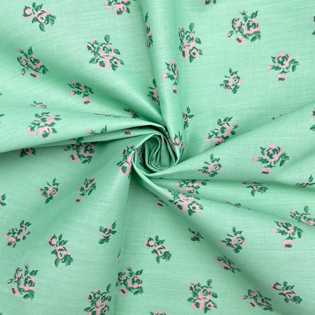 Blush Bouquet Polycotton Fabric - 3m Pre-cut