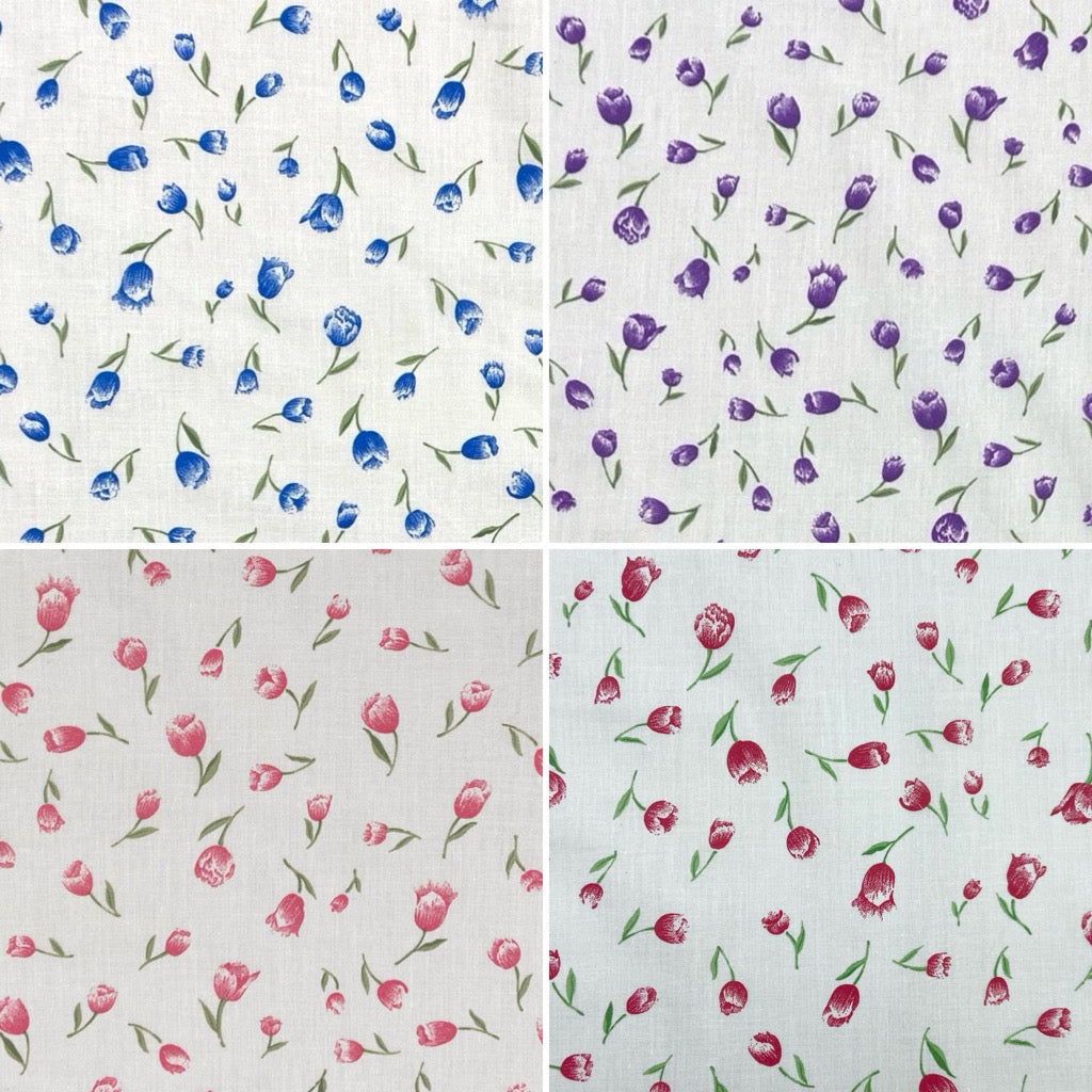 Falling/Flowing Tulips Polycotton Fabric