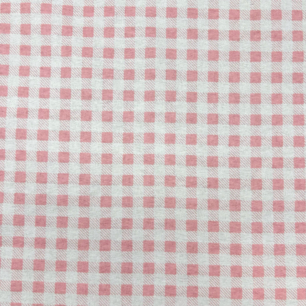 Double Check Brushed Cotton Blend Fabric