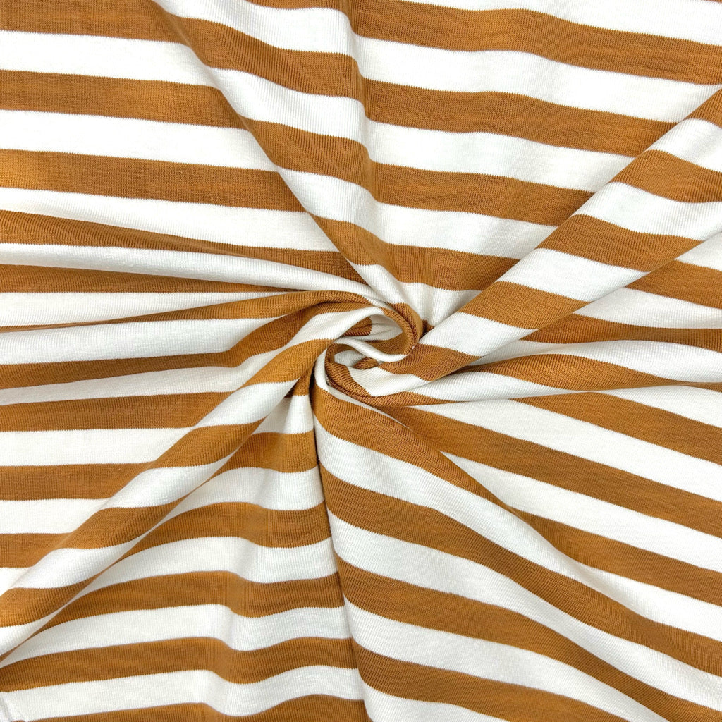 Classic Striped Cotton Jersey Fabric