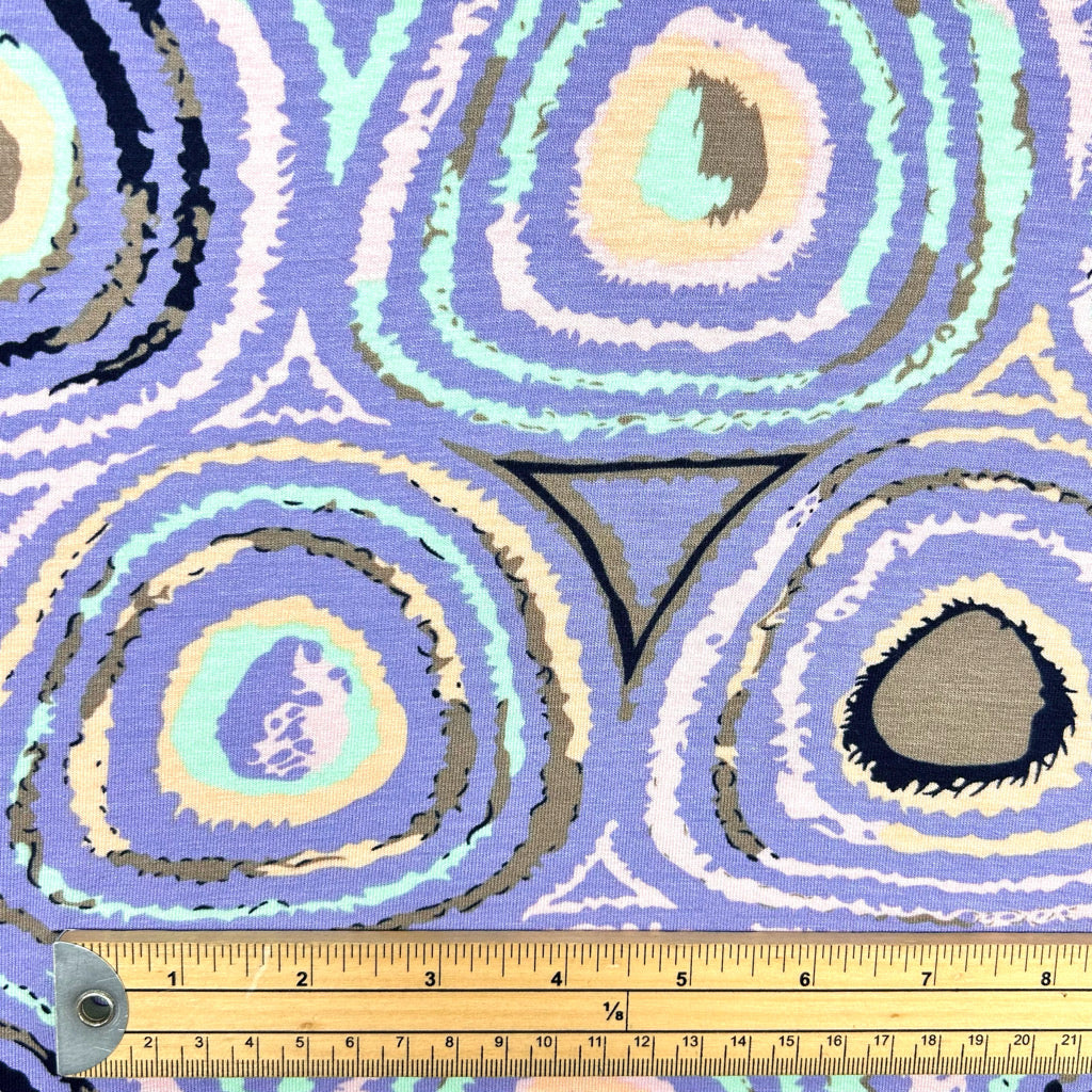 Circle Rings Viscose Jersey Fabric