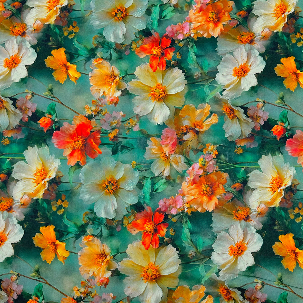 Amber Garden Cotton Lawn Fabric