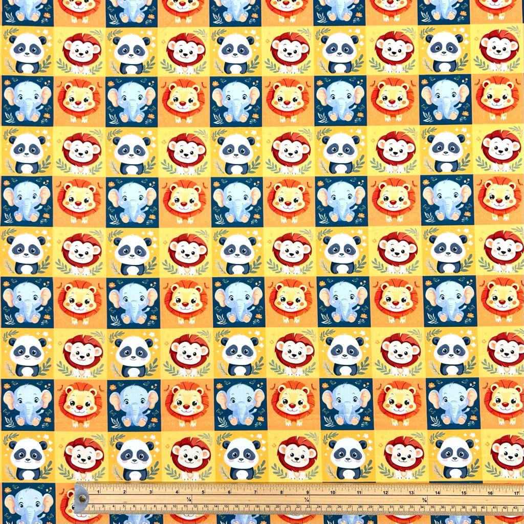 Animal Kingdom Cotton Poplin Fabric
