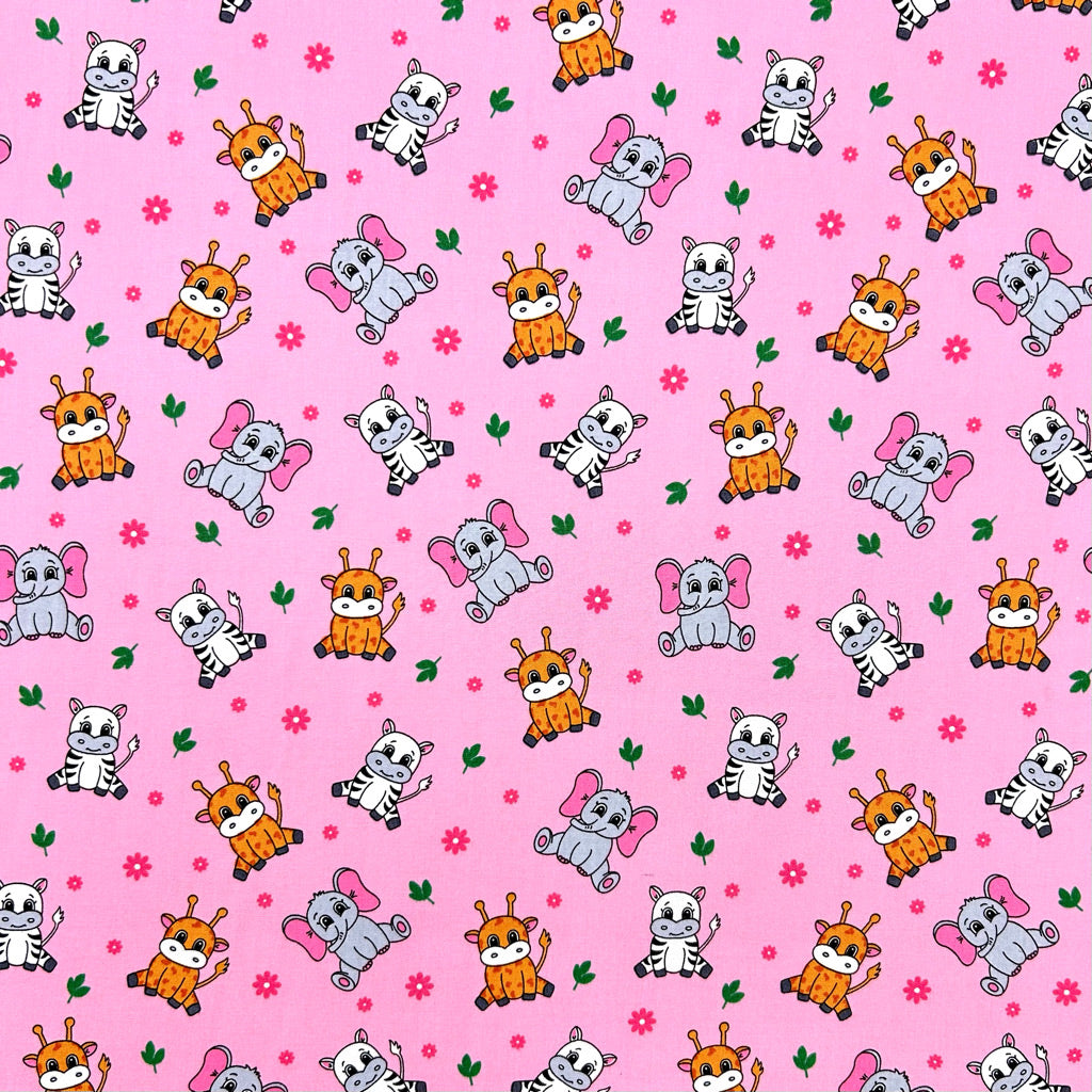 Baby Safari Rose & Hubble Cotton Poplin Fabric