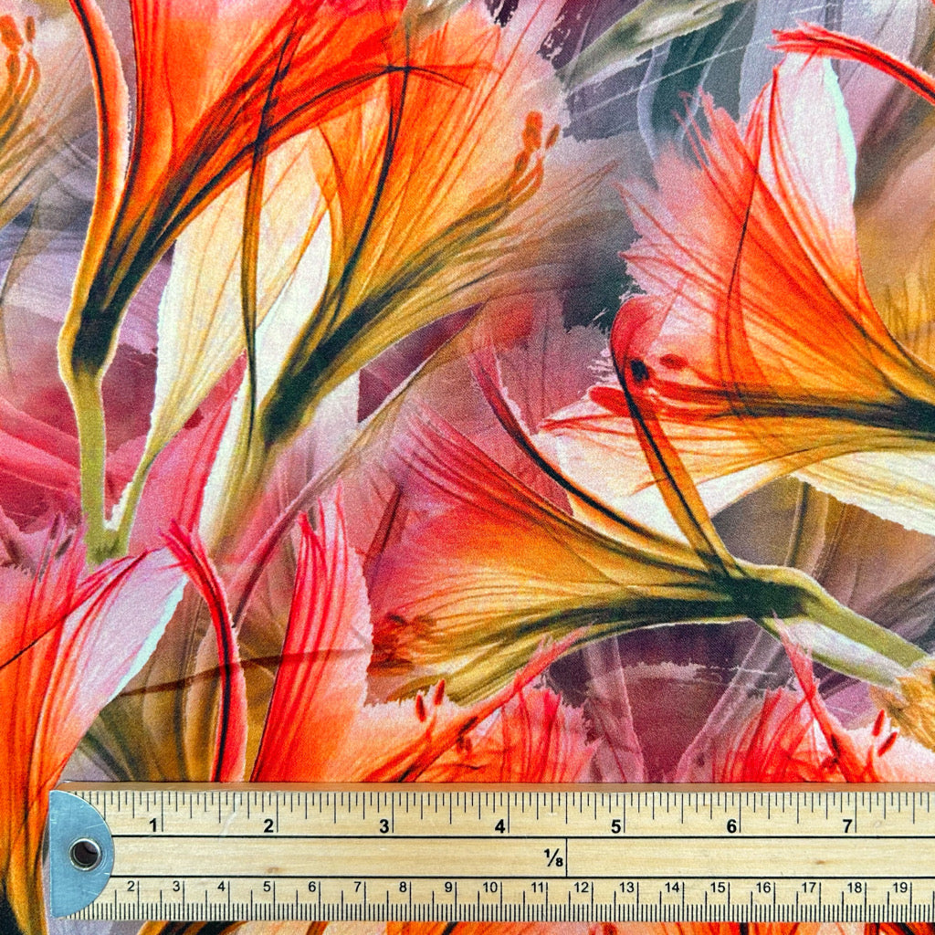 Radiant Lily Viscose Satin Fabric