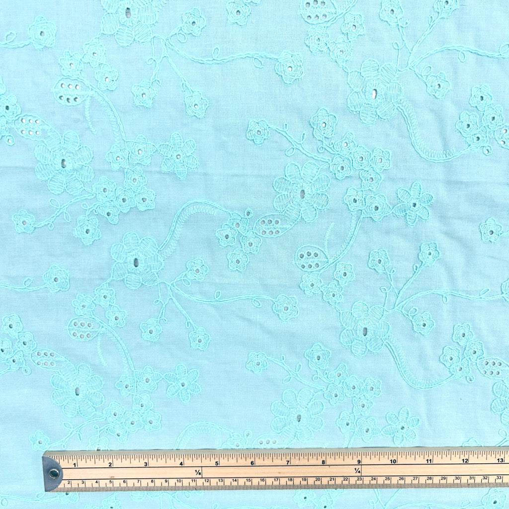 Floral Perfection Embroidered Cotton Fabric
