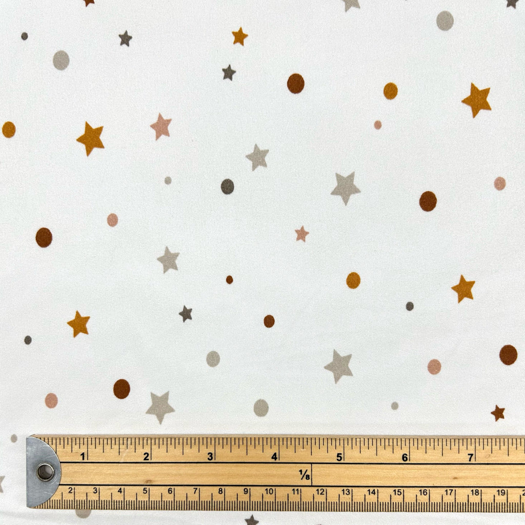 Stars and Dots Flannel Jersey Fabric