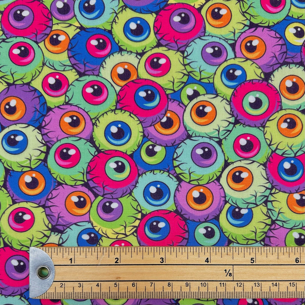 Monster Eyes Polycotton Fabric