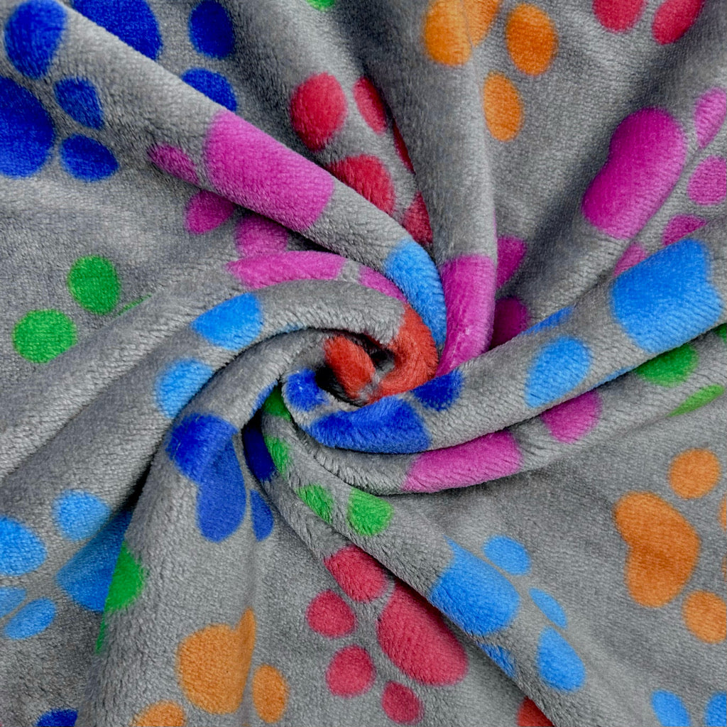 Colourful Paws Cuddle Fleece Fabric