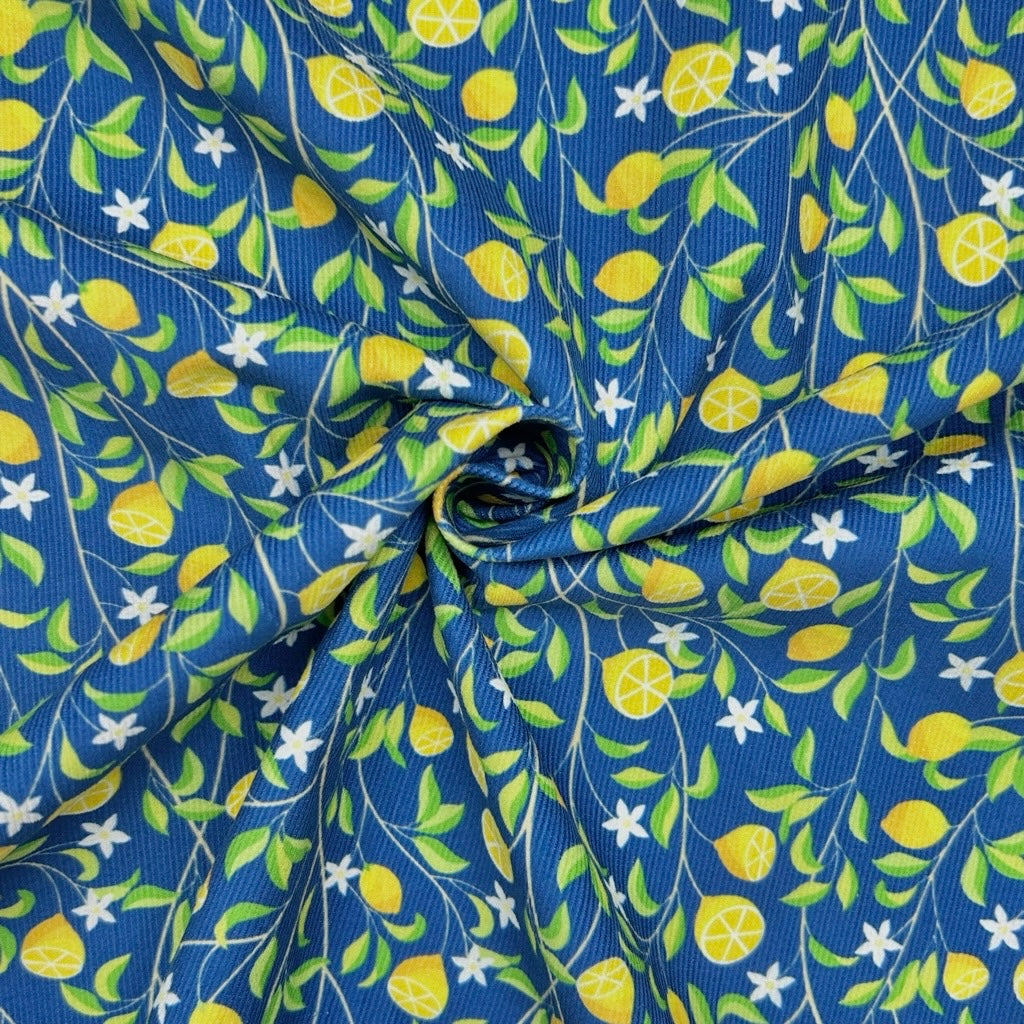 Citrus Blossom Needlecord Fabric