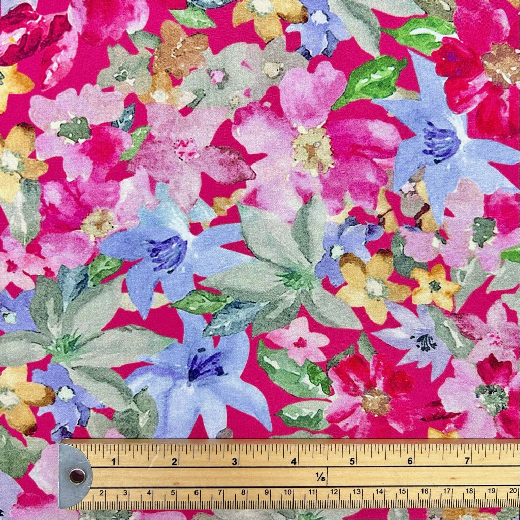 Summer Garden Viscose Fabric