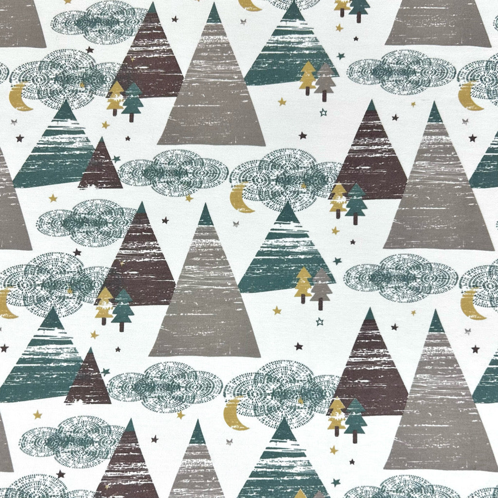 Night Forest Cotton Jersey Fabric