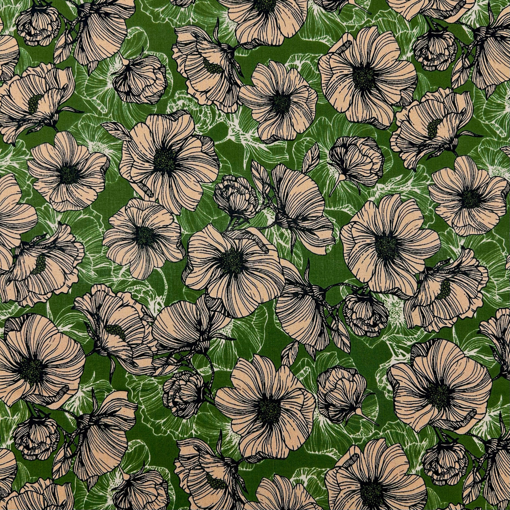 Classic Botanical Cotton Lawn Fabric