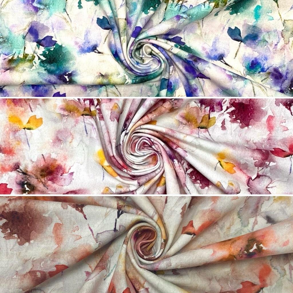 Autumn Leaves Organic Cotton Jersey Fabric - Pound Fabrics