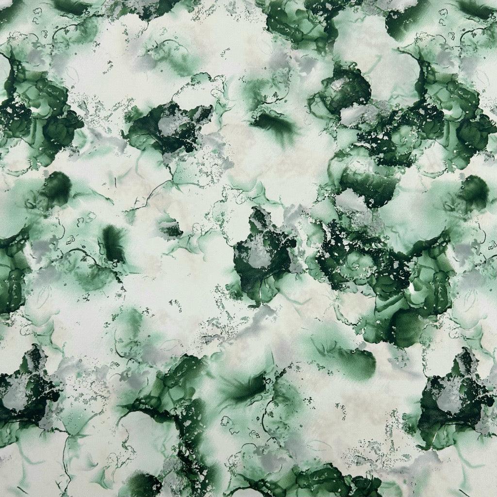 Green Marble Crepe Fabric - Pound Fabrics