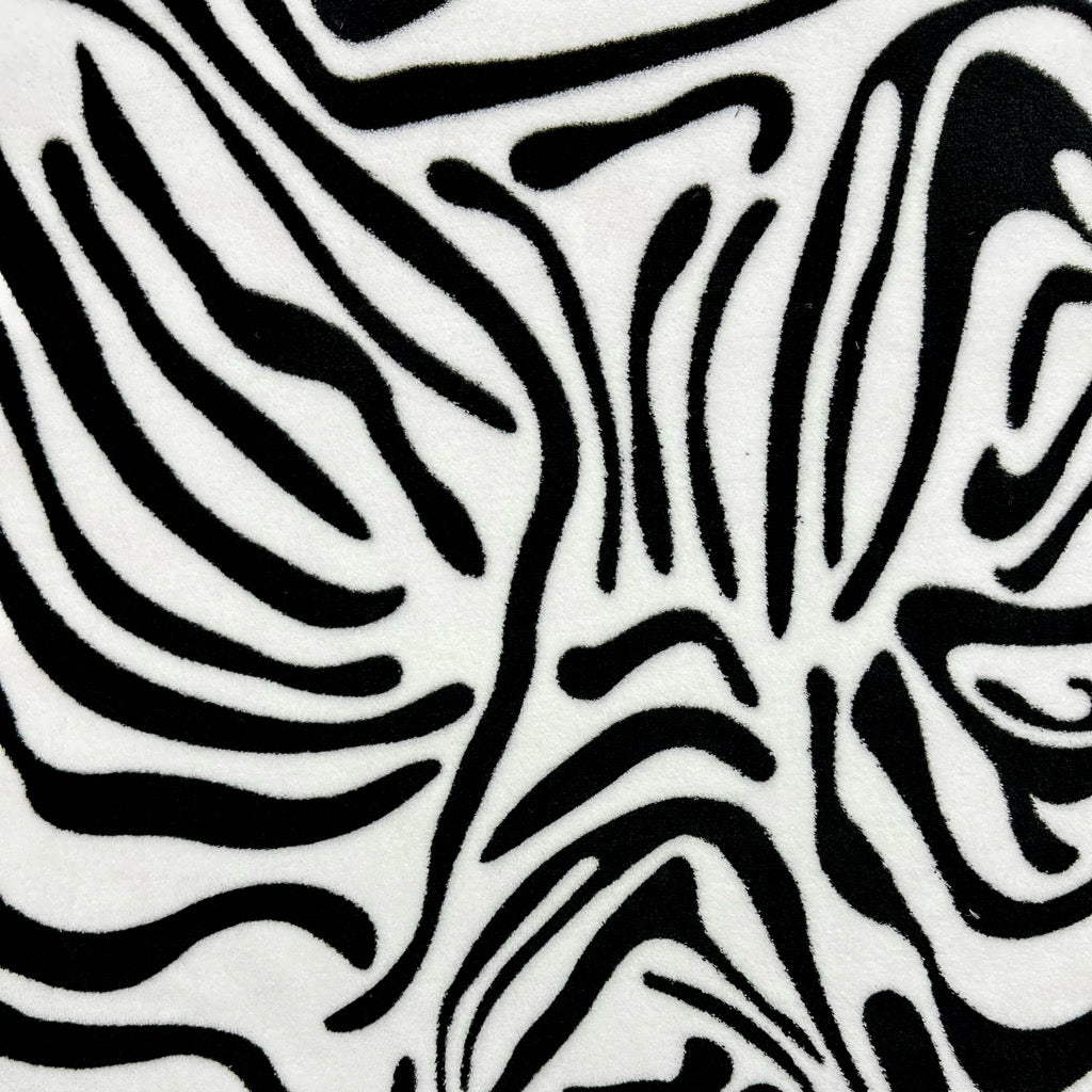 Zebra Waves Cuddle Fleece Fabric