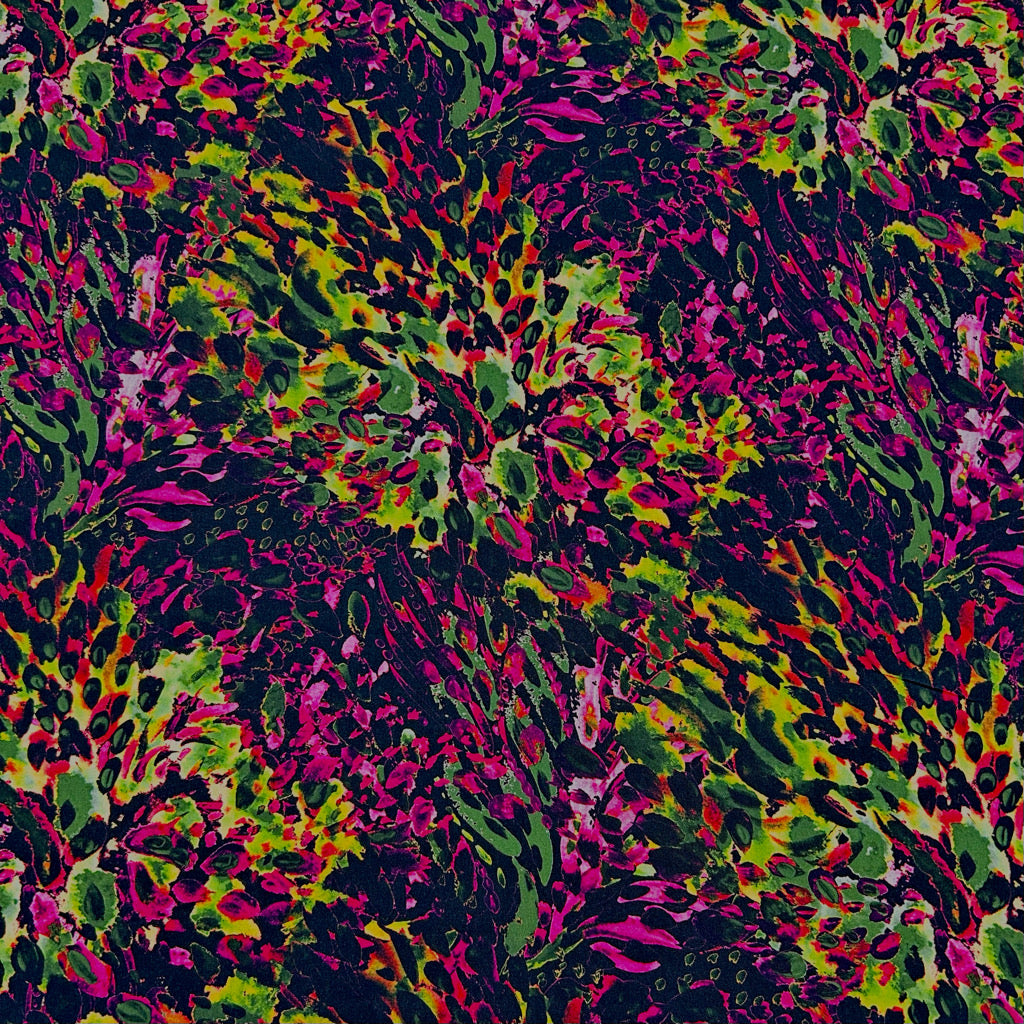 Botanical Splash Viscose Twill Fabric