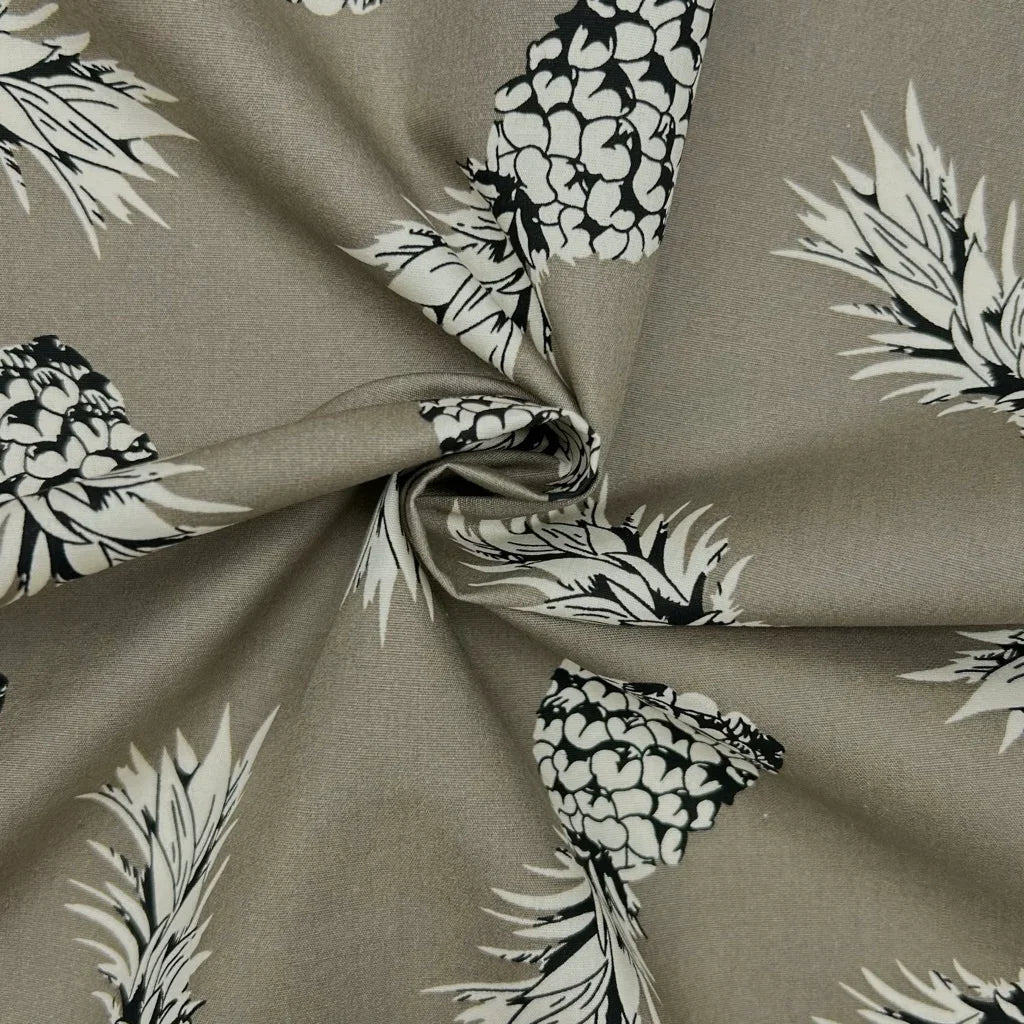 Island Pineapple Rose & Hubble Cotton Poplin Fabric