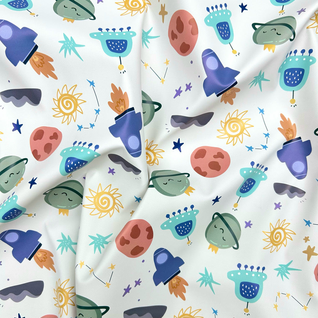 Space Adventure Raincoat Fabric