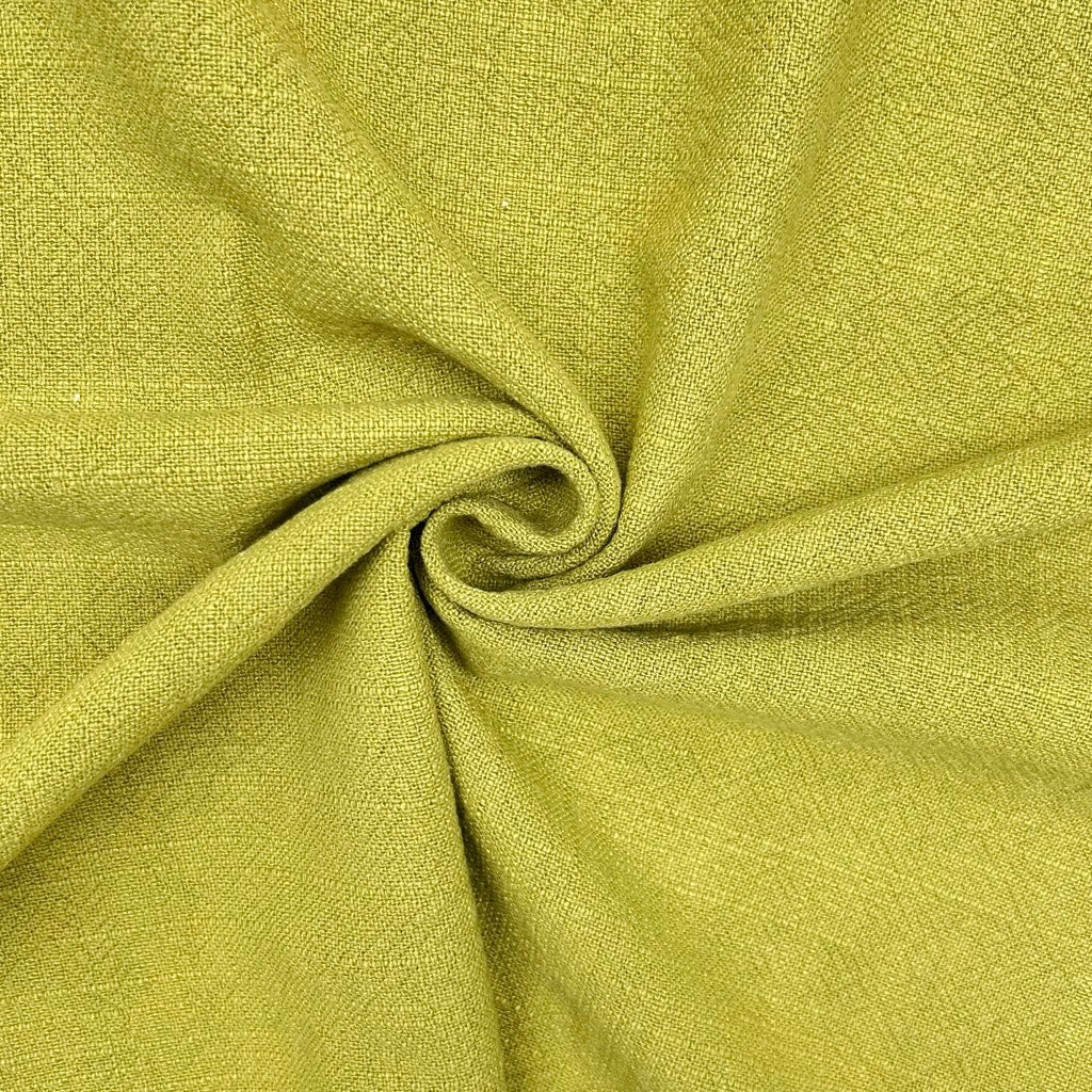 Special Offer Green Stonewashed Linen Blend Fabric
