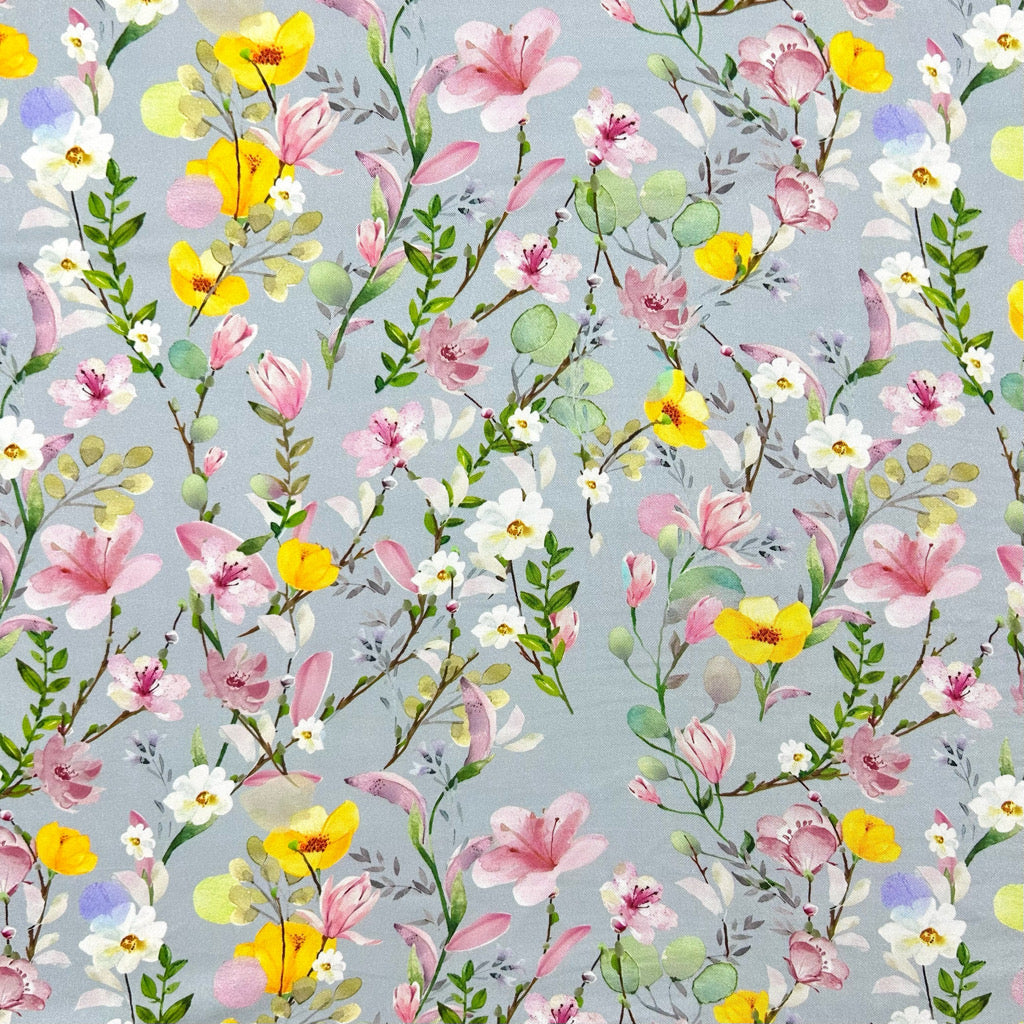 Misty Florals Viscose Twill Fabric - Seconds